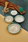 OZO 24 Pieces Turkish Porcelain Dinnerset/Dinnerware - Complete Set, Functions or party/Dinnersets, Housewarming, Houseware : Border green &amp; Chemeen 2502