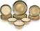 OZO 24 Pieces Turkish Porcelain Dinnerset/Dinnerware - Complete Set, Functions or party/Dinnersets, Housewarming, Houseware : Border green &amp; Chemeen 2502