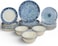 OZO 24 Pieces Turkish Porcelain Dinnerset/Dinnerware - Complete Set, Functions or party/Dinnersets, Housewarming, Houseware Dark Blue and White 2503