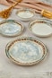 OZO 24 Pieces Turkish Porcelain Dinnerset/Dinnerware - Complete Set, Functions or party/Dinnersets, Housewarming, Houseware Dark Blue and White 2504