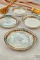 OZO 24 Pieces Turkish Porcelain Dinnerset/Dinnerware - Complete Set, Functions or party/Dinnersets, Housewarming, Houseware Dark Blue and White 2504