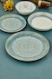 OZO 24 Pieces Turkish Porcelain Dinnerset/Dinnerware - Complete Set, Functions or party/Dinnersets, Housewarming, Houseware Dark Blue and White 2505