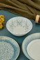 OZO 24 Pieces Turkish Porcelain Dinnerset/Dinnerware - Complete Set, Functions or party/Dinnersets, Housewarming, Houseware Dark Blue and White 2505
