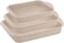 OZO Granite Non-Stick Rectangular Baking Tray/Tray Set, Beige Color, Aluminium, 3 Pieces, Oven-Safe, PFOA-Free, (Size - 31x22cm, 33x24cm, 35x27, (Model : 3931)) serveware