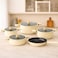 OZO 9 Pcs Non-Stick Granitec Aluminium Coated Cookware Set Combo With Lid Made In Turkiye  3933   Large Medium Small Shallow Casserole Pots,Casseroles, Frying Pan : Color - (Ivory Butter)