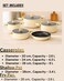 OZO 9 Pcs Non-Stick Granitec Aluminium Coated Cookware Set Combo With Lid Made In Turkiye  3933   Large Medium Small Shallow Casserole Pots,Casseroles, Frying Pan : Color - (Ivory Butter)