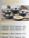 OZO 9 Pcs Non-stick Granitec Aluminium Coated Cookware Set With Lid Made In Turkiye  3933   Large Medium Small Shallow Casserole Pots,Casseroles, Frying Pan Color - (Metal Grey)