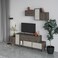 Mourah Home Home Hermes Tv Unit Up To 50 Inches With Starage - Dark Brown/Grey Gold Marble - 2 Years Warranty