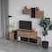 Mourah Home Home Hermes Tv Unit Up To 50 Inches With Starage - Brown/Black Marble - 2 Years Warranty