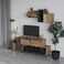 Mourah Home Home Hermes Tv Unit Up To 50 Inches With Starage - Brown/Black Marble - 2 Years Warranty