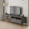 Mourah Home Home Dionysos Tv Stand Up To 70 Inches With Storage - Retro Grey - 2 Years Warranty