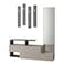 Mourah Home Ramda Hall Stand &amp; Shoe Cabinet - 8 Pairs - Light Mocha/Dark Grey - 2 Years Warranty