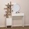 Mourah Home Mup Dressing Table With Storage - White/Oak - 2 Years Warranty