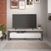 Mourah Home Cornea Tv Stand Up To 60 Inches With Storage - White - 2 Years Warranty