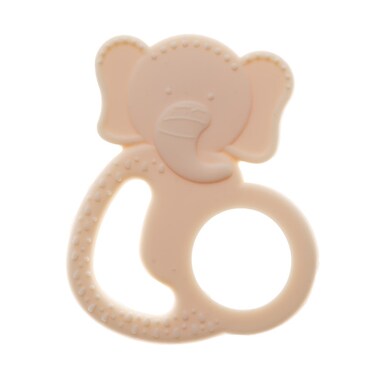 Babyjem Silicon Elephant Teether Ecru