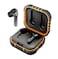 Moodix KI23K039 Bluetooth Earbuds for Men and Women, Active Noise Cancelling Wireless Earphones with Microphone, Deep Bass Earbuds for Android and iOS, Black-Yellow