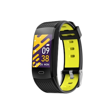 Moodix WE23K10B Smart Watch Compatible w/iPhone &amp; Android, Essential Health and Fitness Companion w/Advanced Tracking, Sleep Analysis &amp; Heart Rate, Smartwatch for Women &amp; Men, Black-Yellow