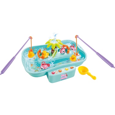 Ogi Mogi Toys Water Circulating Fishing Game with Battery, Preschool Kids Pretend Play Fishing Board Game with Music, Go Fishing Game for Boys and Girls, Gifts for Children Aged 3 and Up