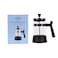 Any Morning French Press Coffee and Tea Maker with Fine Mesh Stainless Steel Filters, Borosilicate Glass Tea Press, Portable, Easy to Clean, 20 oz