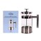 Any Morning French Press Coffee and Tea Maker with Triple Stainless Steel Filters, Borosilicate Glass Tea Press, 3 Level Filtration System, Portable, Easy to Clean, 20 oz
