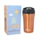 Any Morning SI232021 Travel Coffee Mug with Lid and Straw, Insulated Stainless Steel Coffee Tumbler, Travel Coffee Cup for Hot and Cold Beverage, Leakproof and Spillproof, 14 oz, Copper Colored