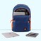 Biggdesign Moods Up Laptop Backpack for Men and Women, Waterproof Work Bag with Laptop Compartment, Travel Backpack with USB Charging Port, 15 Inch Laptop and Notebook, Anti Theft, Navy Blue