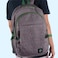 Biggdesign Moods Up Laptop Backpack for Men and Women, Waterproof Work Bag with Laptop Compartment, Travel Backpack with USB Charging Port, 15 Inch Laptop and Notebook, Anti Theft, Grey