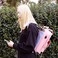 Biggdesign Cats Laptop Backpack for Women, Water Resistant Work Bag with Laptop Compartment, Travel Backpack with USB Charging Port, 14 Inch Laptop and Notebook, Anti Theft, 10 L, Pink
