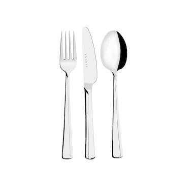 Serenk Paris Model Stainless Steel Cutlery Set, 18-Piece Spoons and Forks Set, Durable Spoons and Forks Set, Stainless Steel for Everyday Use, Elegant Cutlery for Kitchen and Dining