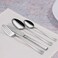 Serenk Paris Model Stainless Steel Cutlery Set 24 Pieces Spoons and Forks Set, Durable Spoons and Forks Set, Stainless Steel for Everyday Use, Elegant Cutlery for Kitchen and Dining