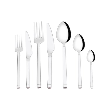 Serenk Barcelona 42-Piece Premium 18/10 Stainless Steel Cutlery Set, Polished and Durable Flatware for Sophisticated Dining