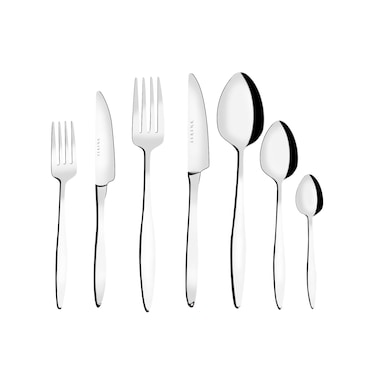 Serenk Milan 42-Piece 18/10 Stainless Steel Cutlery Set &ndash; Polished and Durable Flatware for Elegant Dining Experience