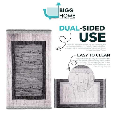 BiggHome, Reversible Rug Checkered Outdoor Rug 4x6 ft Washable,Patio, Kitchen Runner,Vintage-Inspired Design for Indoor and Outdoor Use for home