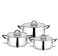 Serenk Modernist 6-Piece Stainless Steel Cookware Set &ndash; Stackable Pots with Lids, Non-Stick, Induction Compatible, Space-Saving Design