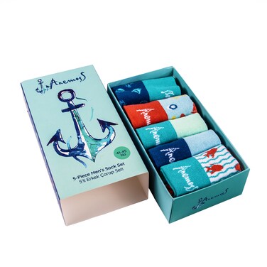 Anemoss 5 Pairs Men&rsquo;s Seamless Socks Set