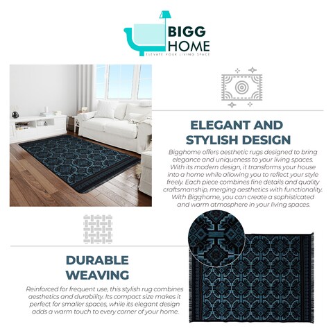 BiggHome Rug - 120*180 cm, Machine Washable, Durable, Modern Pattern for Living Room, SA25MK , 47.24 x 70.87 inches, 5.7 lbs