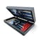 BiggDesign Star Backgammon Set with Dice and Checkers   Magnetic Lock MDF Foldable Case with Anti-Scratch Floor, 2-Layer Varnish Glossy Finish Tavla Board Game