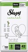 Sleepy Natural Size 2 (Newborn), 42 Count, 3-6kg Hypoallergenic Baby Dry Diapers, Organic Cotton, Highly Absorbent, Bamboo Extract, Ultimate Comfort and Dryness, 100% Leakage Protection