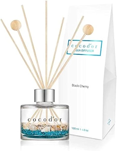 Cocod'or Aqua Reed Diffuser Black Cherry 120ml. Reed Diffuser Set Home Decor &amp; Office Decor Fragrance and Gifts