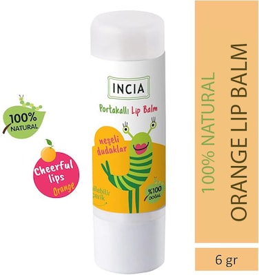 INCIA&nbsp;100% NATURAL KIDS LIP BALM - ORANGE, 6g