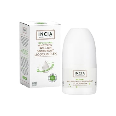 INCIA&nbsp;Natural Whitening Roll-On Deodorant Special Licocomplex 100% Natural, Gentle on Skin, Antibacterial, Non-Sticky, Long-Lasting Freshness - 50 ml
