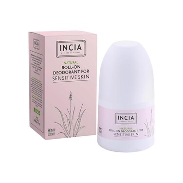 INCIA&nbsp;Natural Roll on Deodorant for Sensitive Skin Vegan, Aluminum Free Deodorant for Men and Women, Cruelty Free, Paraben Free, Natural Fragrance - 50ml