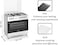General Gold 90x60 cm Freestanding Gas Cooker with 5 Burners, Gas Oven and Grill with Cooling Fan, Triple Glass Door, Push Button Ignition, Full FFD, Sabaf Burners (With Turbofan)