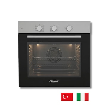 General Gold Built-in Electric Oven, 60cm, 7 Functions with Air Fry, Stainless Steel &ndash; Made in Turkey