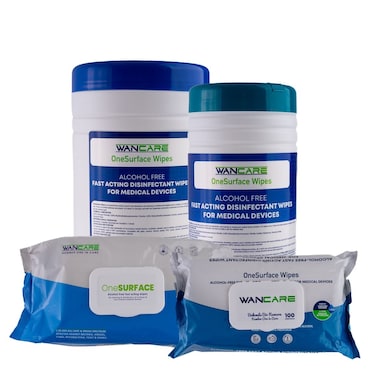 Wancare One Surface Wipes Alcohol Free Fast Acting Disinfectant for Medical Device 200 Sheets