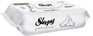 Sleepy Pet Care Grooming Wipes, Bamboo Fibers, Full Body Wipes, Alcohol Free, 300 Sheets, 60X5 Pack