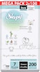 Sleepy Bio Natural Premium Size 7 Diapers ,200 Count, Baby Dry Taped Diapers, 20-30Kg Hypoallergenic, Water Based, Almond Milk, Vegan, 100% Leakproof