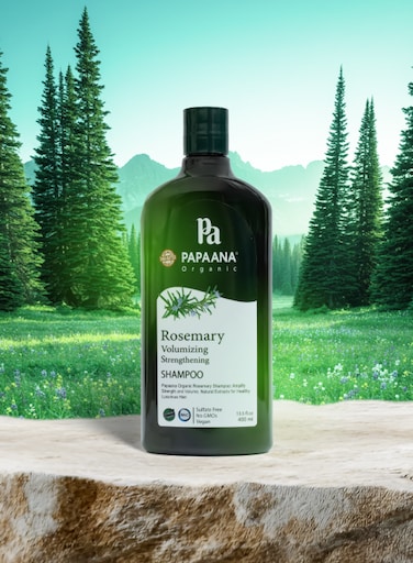 Papaana Organic Rosemary Volumizing Strengthening Shampoo with Shea Butter 400ml Sulfate-Free