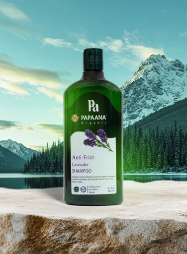 Papaana Organic Anti-Frizz Lavender Shampoo with Shea Butter 400ml Sulfate-Free