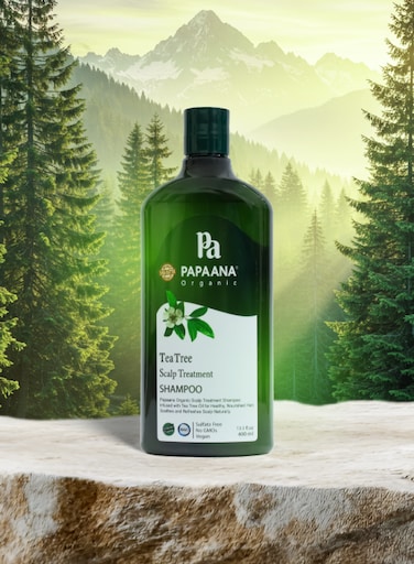 Papaana Organic Tea Tree Scalp Treatment Shampoo with Shea Butter 400ml Sulfate-Free